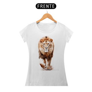 Nome do produtoCamiseta Branca Baby Look Leão Finrod 