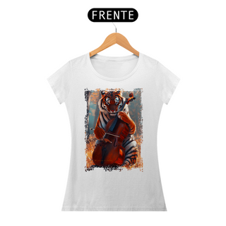 Nome do produtoCamiseta Baby Look Tigre no Violino