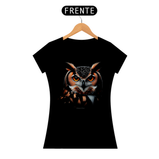 Camiseta Preta Baby Look Coruja Midgard