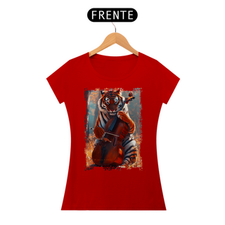 Nome do produtoCamiseta Baby Look Tigre no Violino