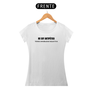 Nome do produtoCamiseta Baby Long Feminina | No soy antipática