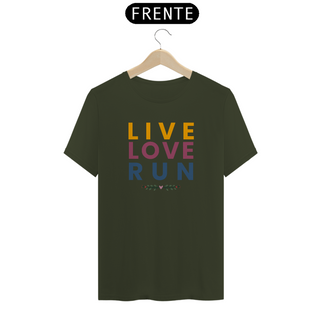 Nome do produtoCamiseta Unissex | Live, love, run!