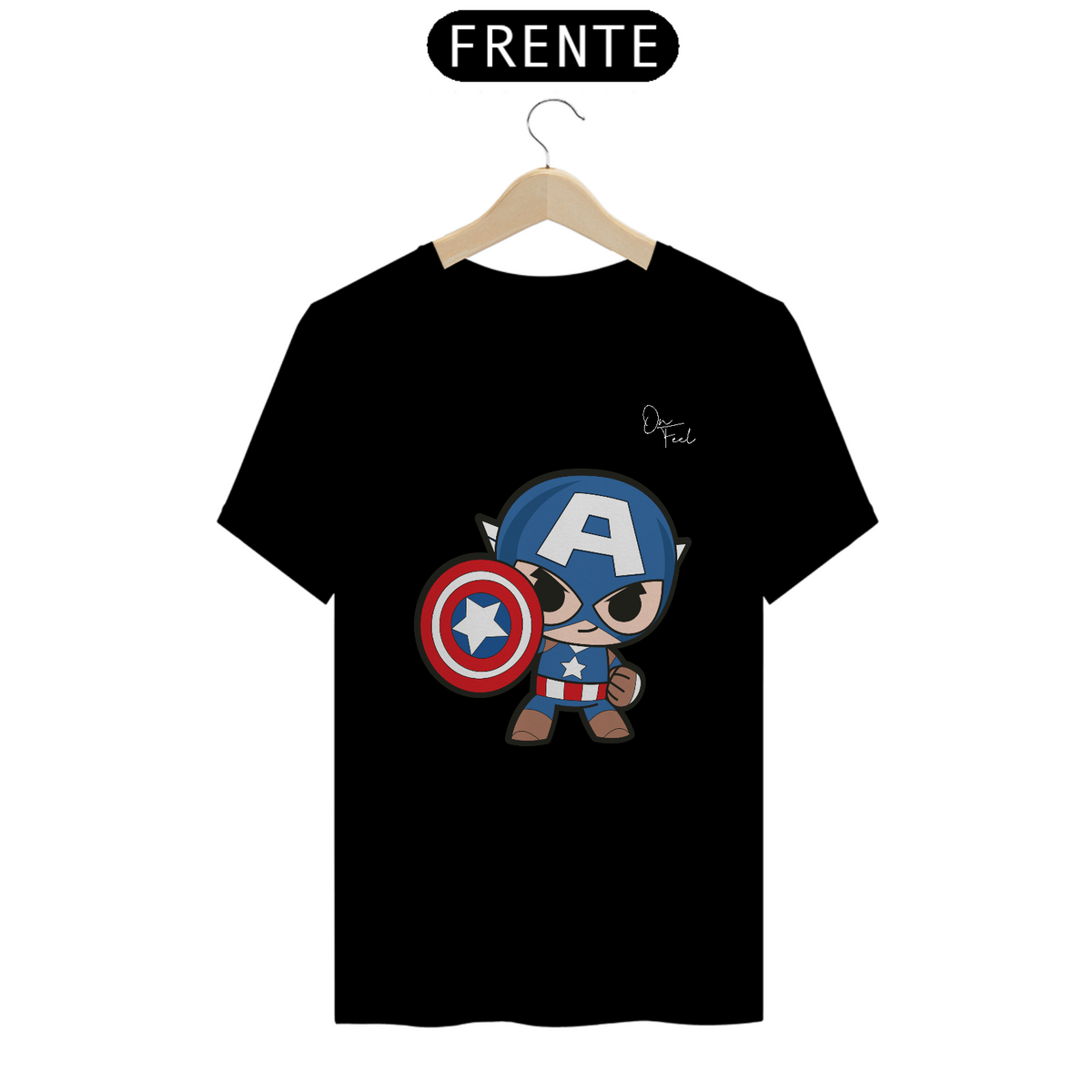 Nome do produto: Camiseta Unissex Mini Capitão América 