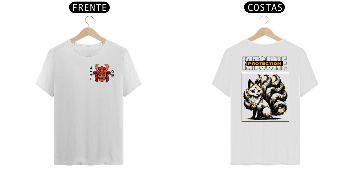 Nome do produto: Camiseta Unissex Kitsune Proteção