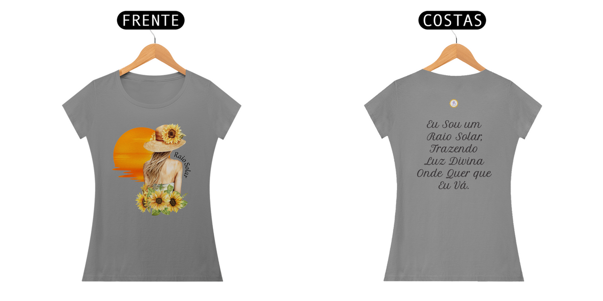 Nome do produto: CAMISETA FEM BABY LONG QUALITY - SOL - COLEÇÃO RAIO SOLAR