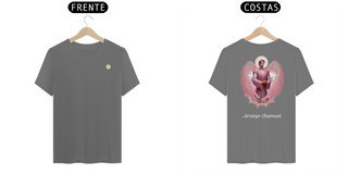 Nome do produtoT-SHIRT ESTONADA UNISSEX - ARCANJO CHAMUEL - COLEÇÃO 7 RAIOS