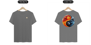 Nome do produtoT-SHIRT ESTONADA UNISSEX - YING YANG - COLEÇÃO ARQUÉTIPOS