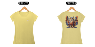 Nome do produtoCAMISETA FEM BABY LONG ESTONADA 0- CORUJA, OWL - COLEÇÃO ARQUÉTIPO