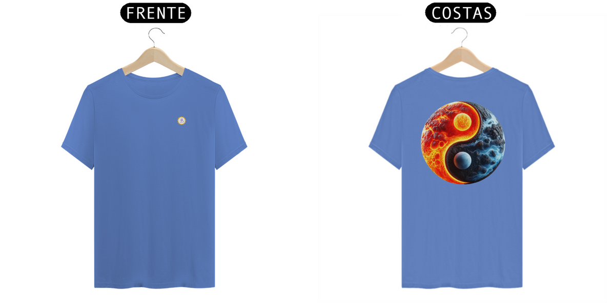 Nome do produto: T-SHIRT ESTONADA UNISSEX - YING YANG - COLEÇÃO ARQUÉTIPOS