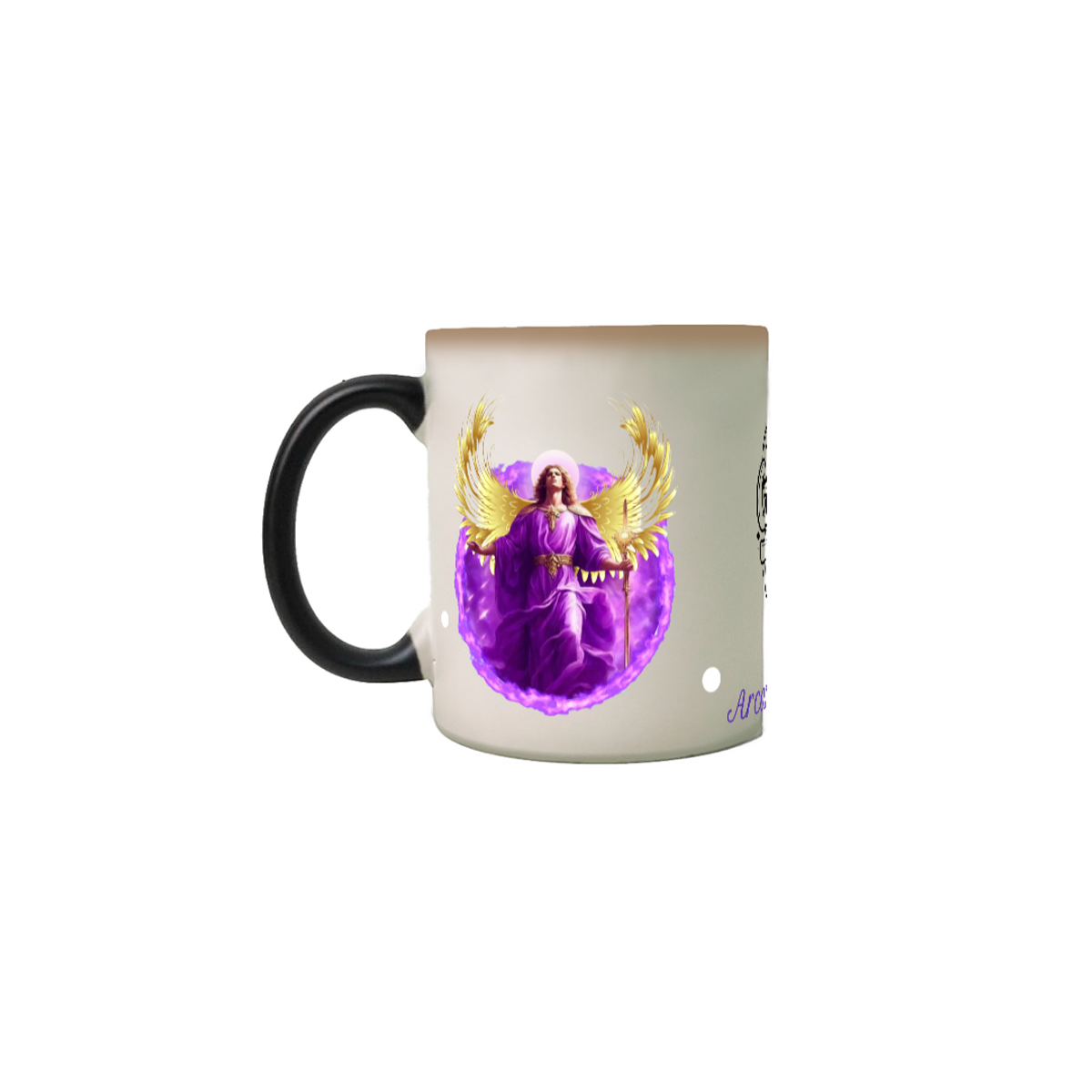 Nome do produto: CANECA MÁGICA - ARCANJO ZADKIEL - COLEÇÃO 7 RAIOS