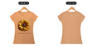 Nome do produtoCAMISETA FEM BABY LONG ESTONADA - GIRASSOL - FRATERNIDADE RAIO SOLAR