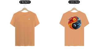 Nome do produtoT-SHIRT ESTONADA UNISSEX - YING YANG - COLEÇÃO ARQUÉTIPOS