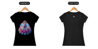 Nome do produtoCAMISETA FEM BABY LONG PIMA - KUAN YIN - COLEÇÃO 7 RAIOS