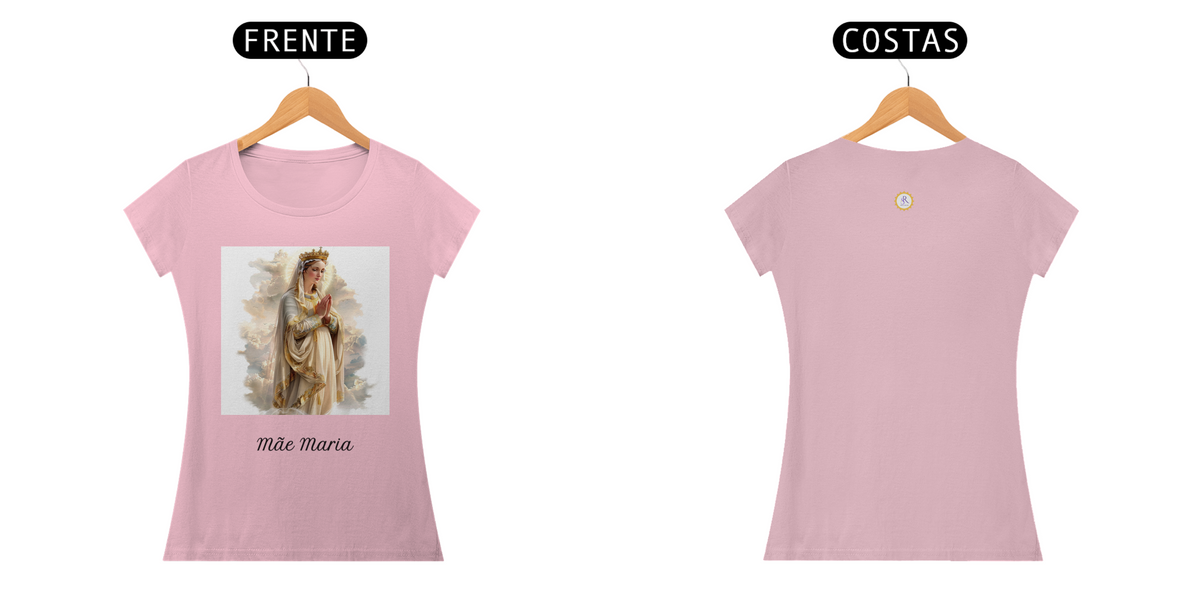 Nome do produto: CAMISETA FEM BABY LONG CLASSIC - MÃE MARIA - COLEÇÃO 7 RAIOS