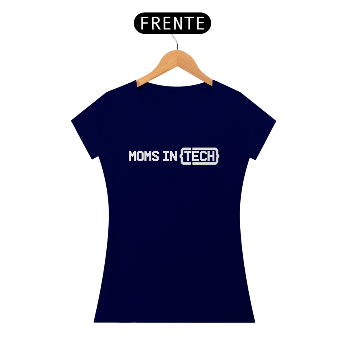 Nome do produto: Camiseta Moms in Tech Azul (Feminina)