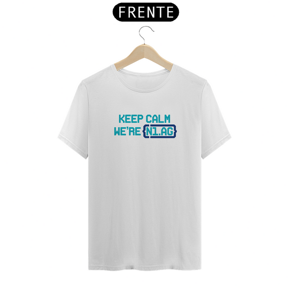Camiseta Keep Calm Branca (Unissex)
