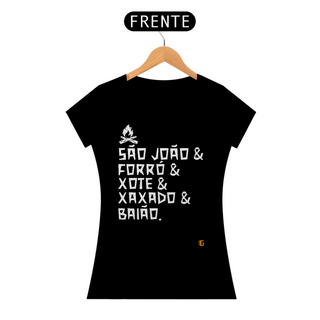 Camisa Feminina São João & Forró - Texto Branco