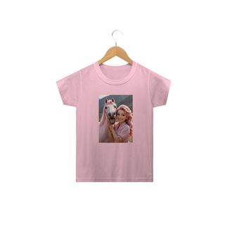 Nome do produtoCavalo Rosa Camiseta Infantil (2 a 14)