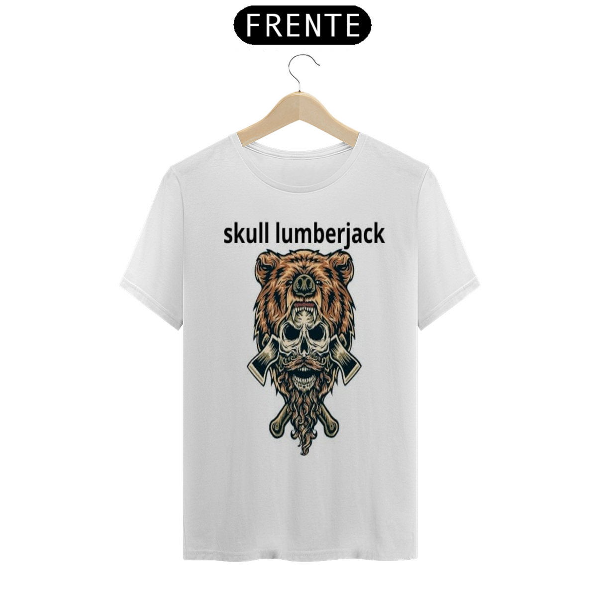 Nome do produto: camiseta skull lumberjack