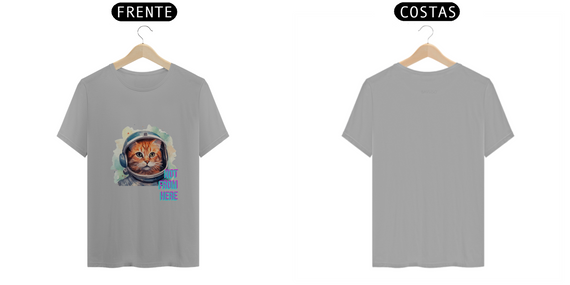 T-Shirt Casual Quality Gato Espacial