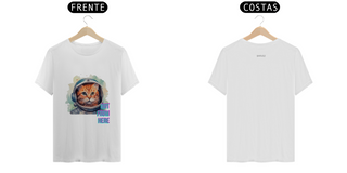 T-Shirt Tecido Premium Prime Gato Espacial