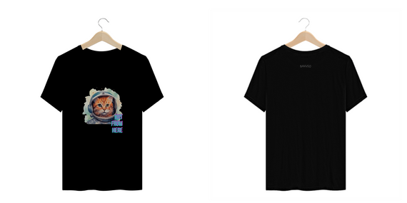 T-Shirt Versátil Classic Gato Espacial PLUS SIZE