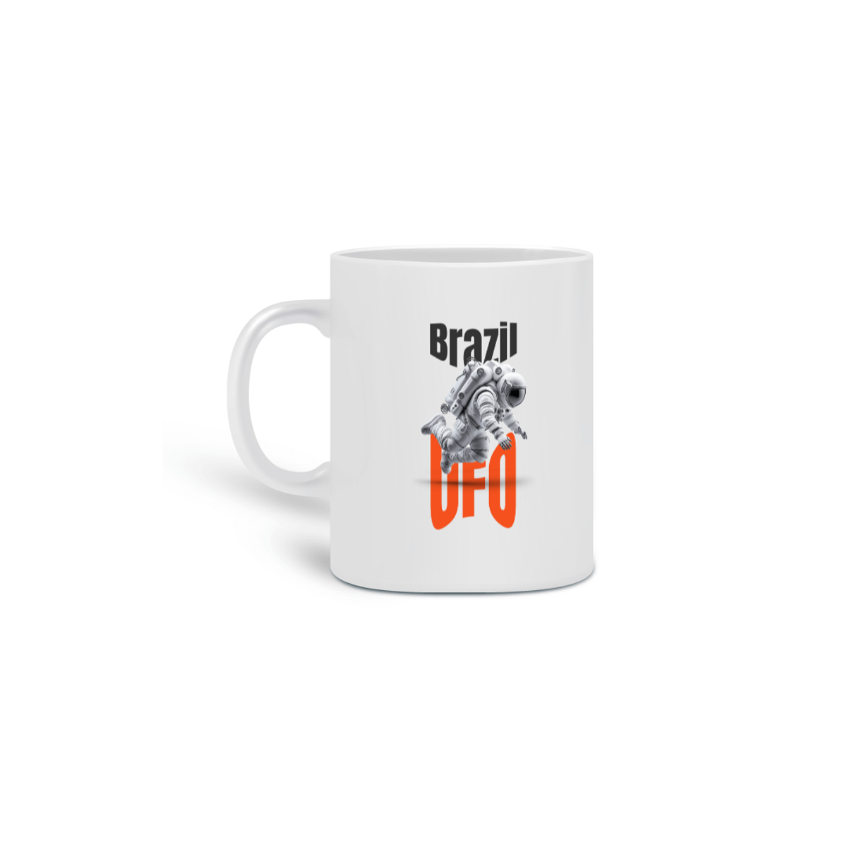 Nome do produto: CANECA - ASTRONAUTA BRAZIL UFO