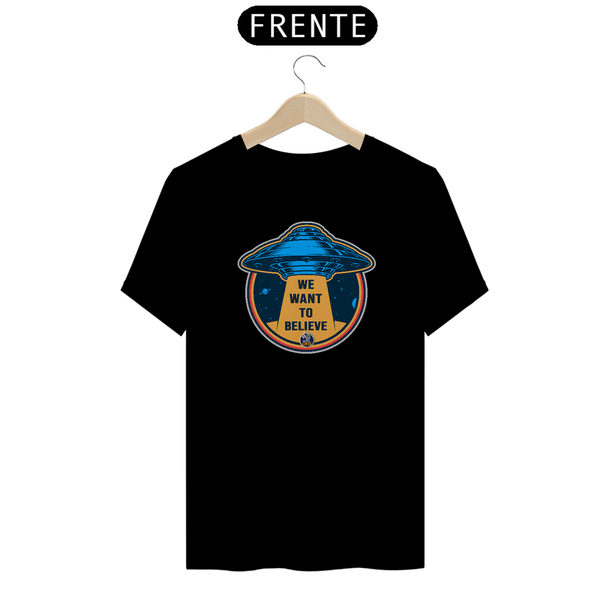 Nome do produto: CAMISETA CLASSIC - WE WANT TO BELIEVE - BRAZIL UFO