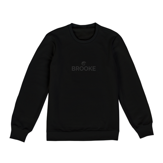 Moletom Fechado - Brooke Logo All Black