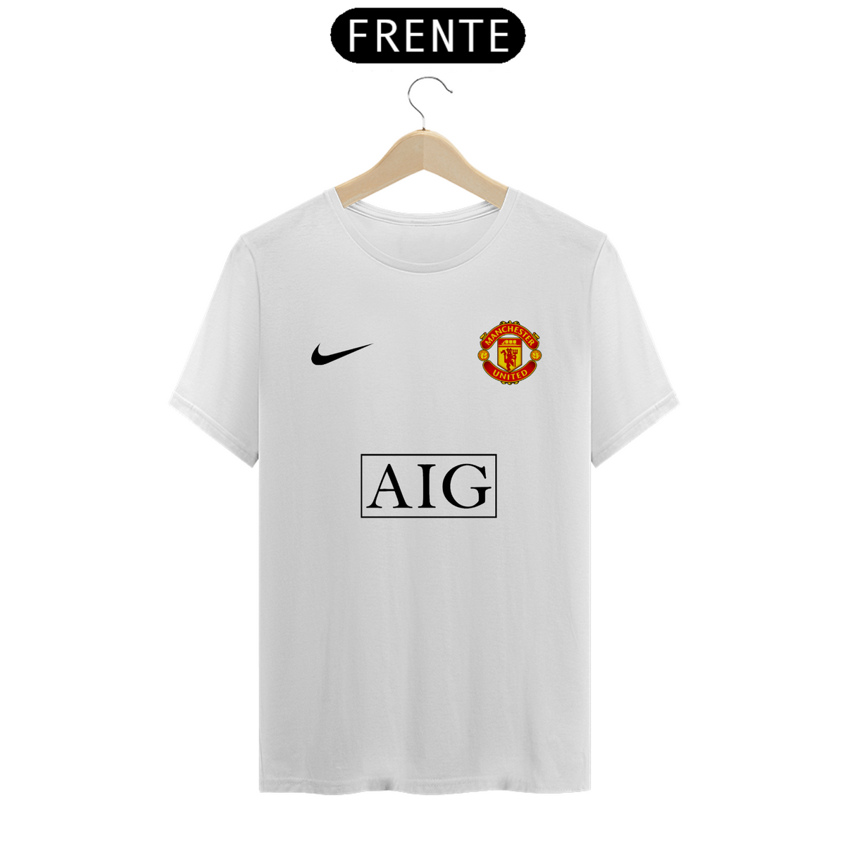 Nome do produto: Camisa Básica Branca Manchester United 2007/08