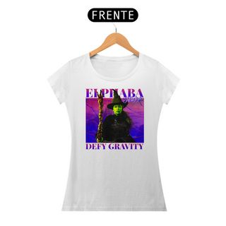 Nome do produtoCamiseta Feminina - Elphaba / Defy Gravity