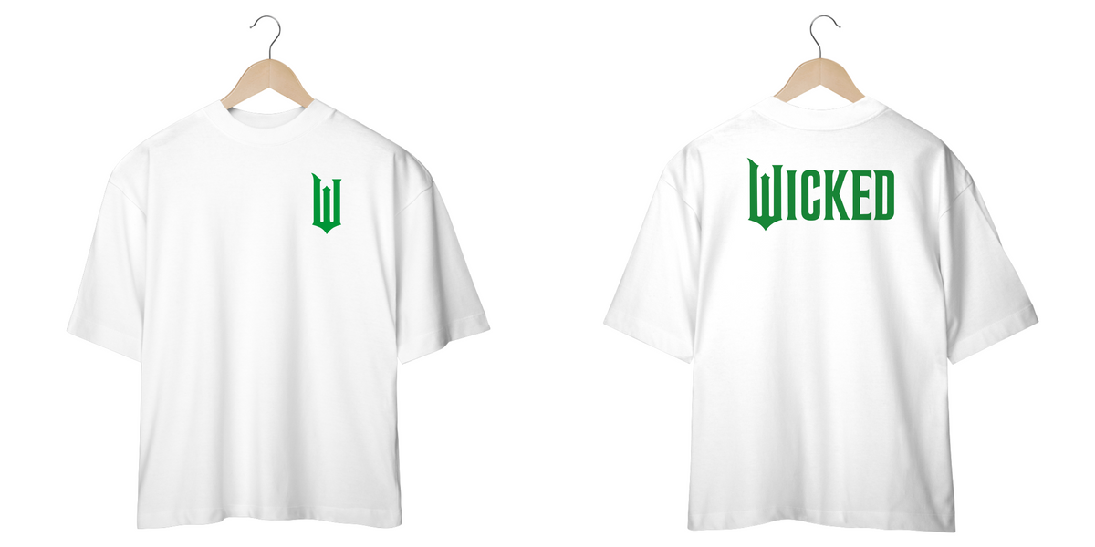 Nome do produto: Camiseta Oversized - Wicked Logo Lateral (Frente e Costas)