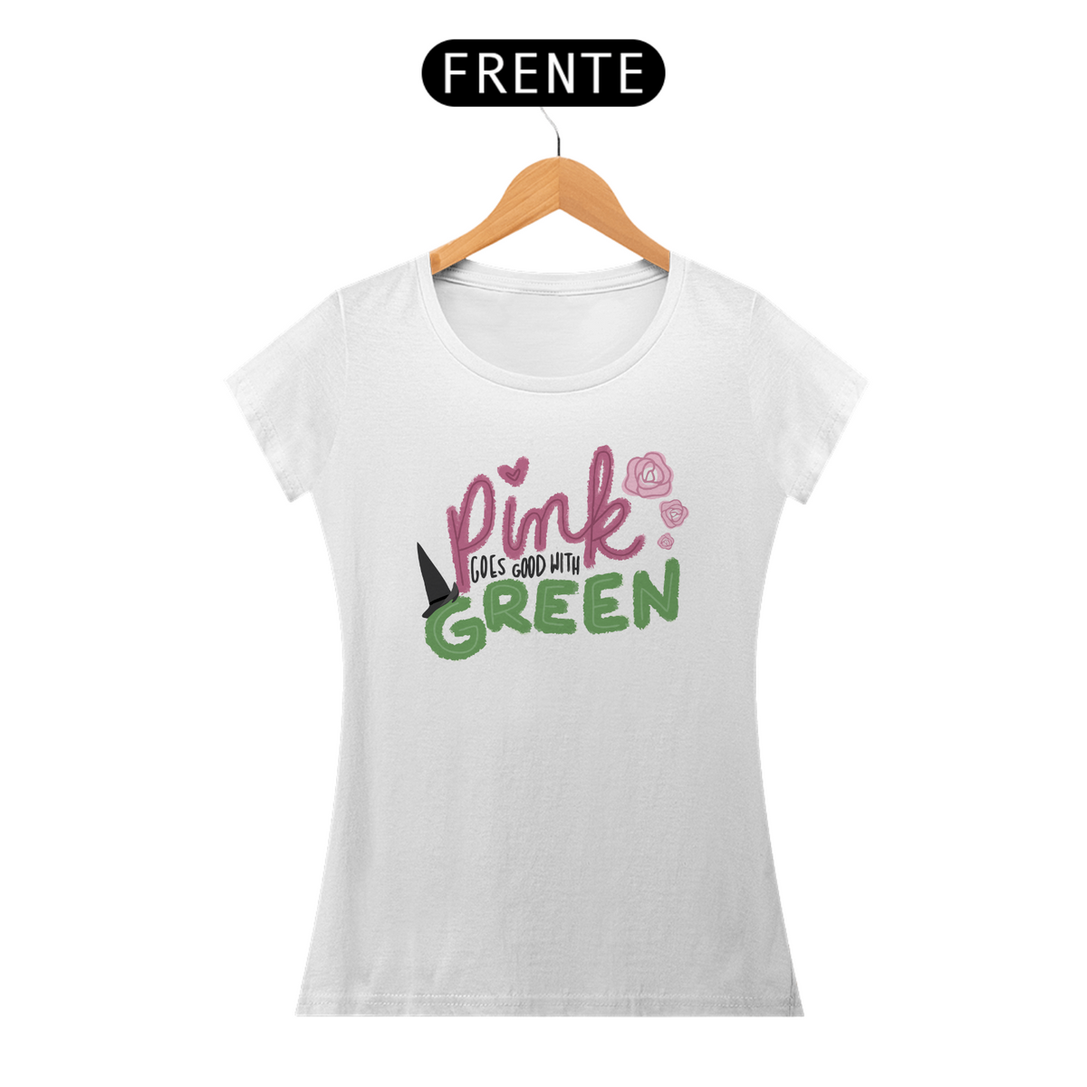 Nome do produto: T-Shirt Prime - Pink Goes Good With Green