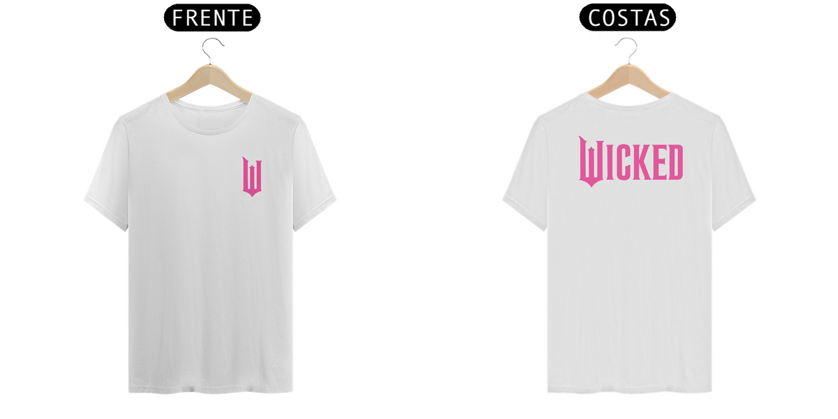 Nome do produto: Camiseta - Wicked Logo Lateral Pink (Frente e Costas)