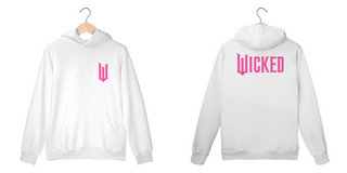 Moletom Canguru - Wicked Logo Lateral Pink (Frente e Costas)