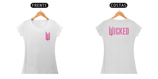 Nome do produtoCamiseta - Wicked Logo Lateral Pink (Frente e Costas)