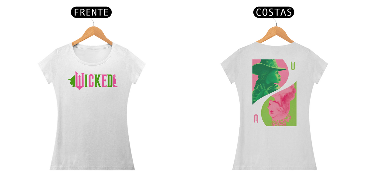 Nome do produto: Camiseta Feminina - Wicked Movie (Pink And Green)