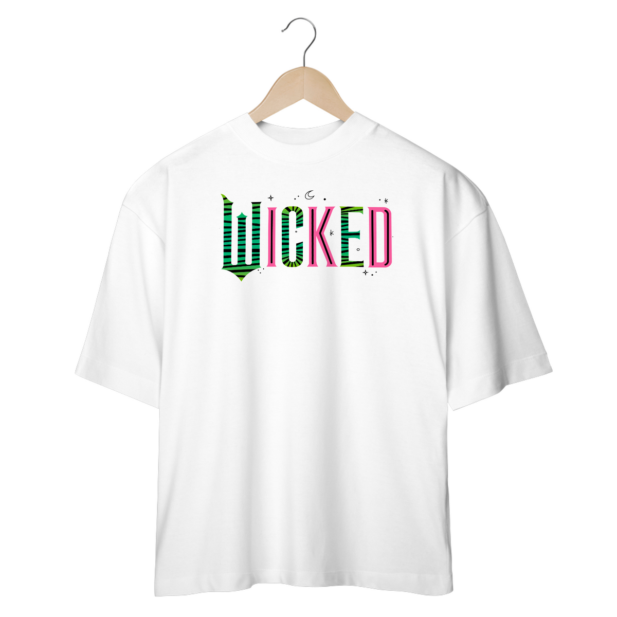 Nome do produto: Camiseta Oversized - Wicked (Pink And Green)