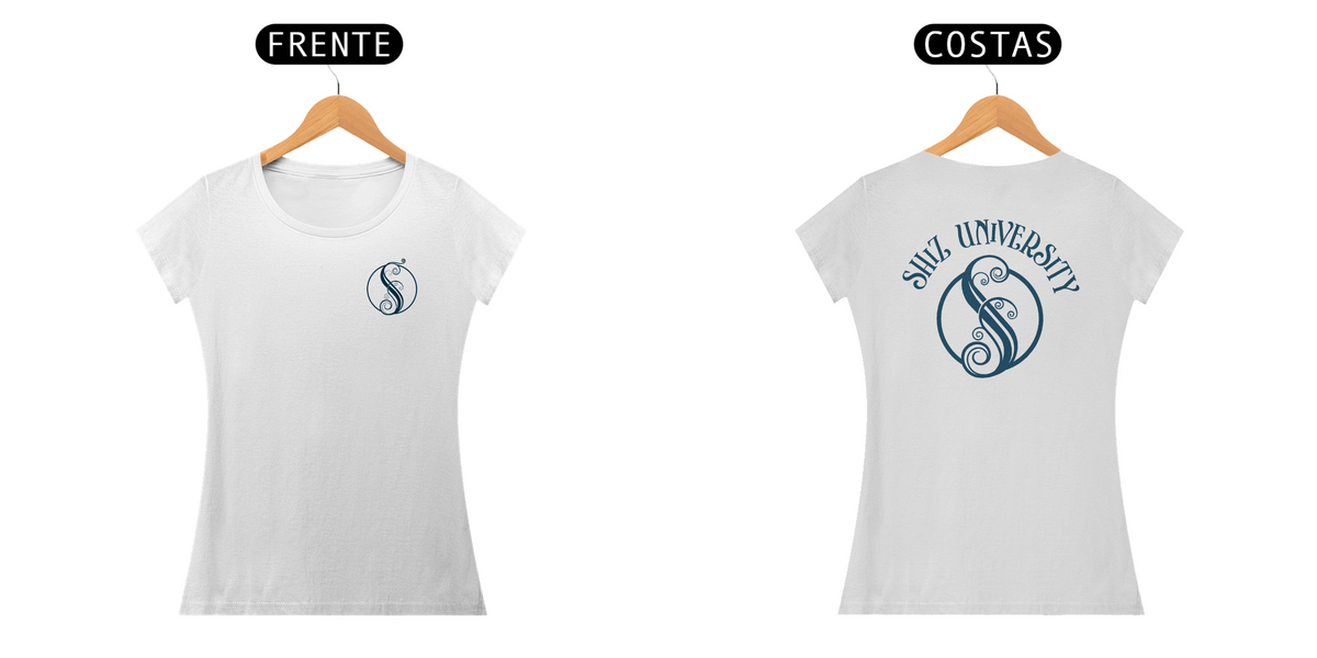 Nome do produto: Camiseta Feminina - Shiz University (Frente e Costas)