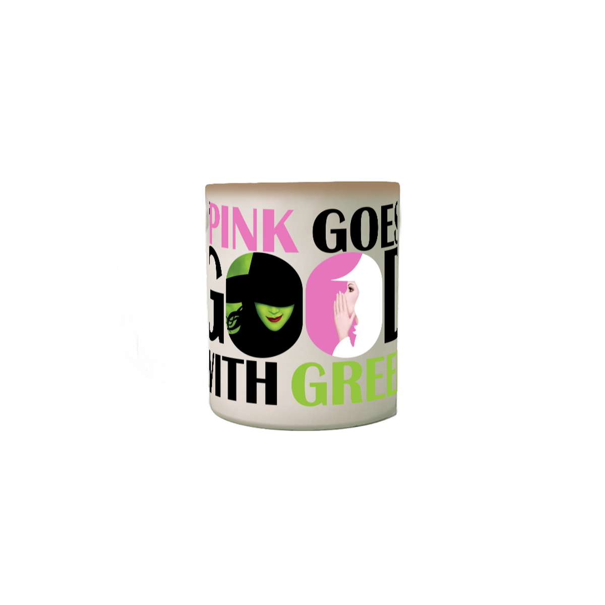 Nome do produto: Caneca Mágica - Pink Goes Good With Green