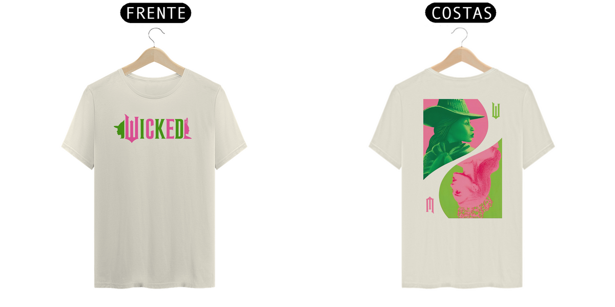 Nome do produto: Camiseta (Algodão Peruano) - Wicked Movie (Pink And Green)