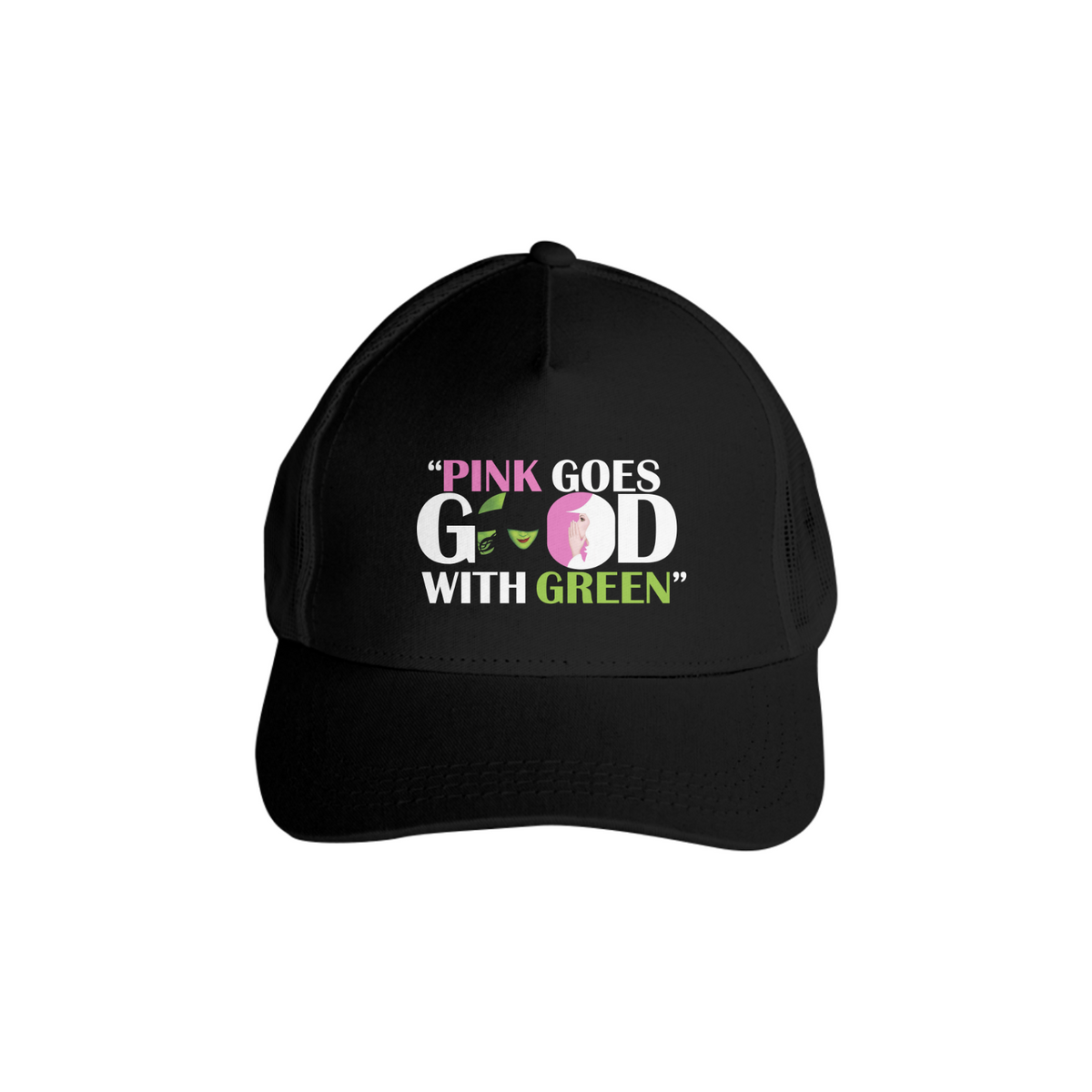 Nome do produto: Boné com Tela - Pink Goes Good With Green