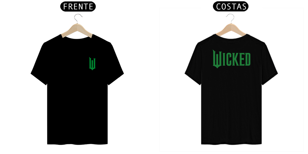 Nome do produto: Camiseta - Wicked Logo Lateral (Frente e Costas)