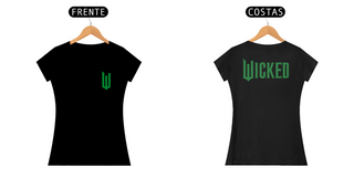 Nome do produtoCamiseta Feminina - Wicked Logo Lateral (Frente e Costas)