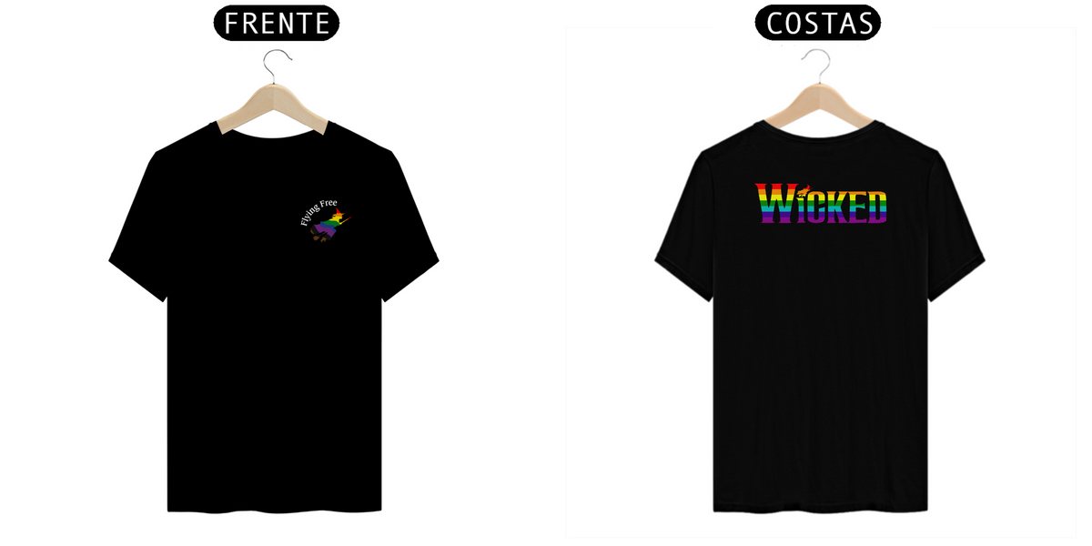 Nome do produto: Camiseta - Flying Free / Pride