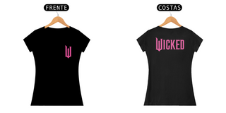 Nome do produtoCamiseta - Wicked Logo Lateral Pink (Frente e Costas)