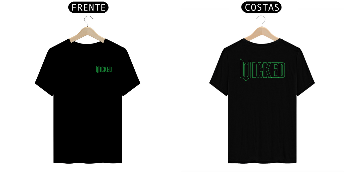 Nome do produto: Camiseta - Wicked Movie (Green) - Lateral (Frente e Costas)