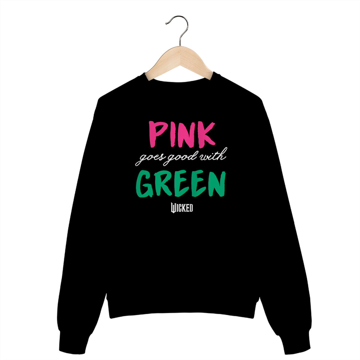 Nome do produto: Moletom Fechado - Pink Goes Good With Green