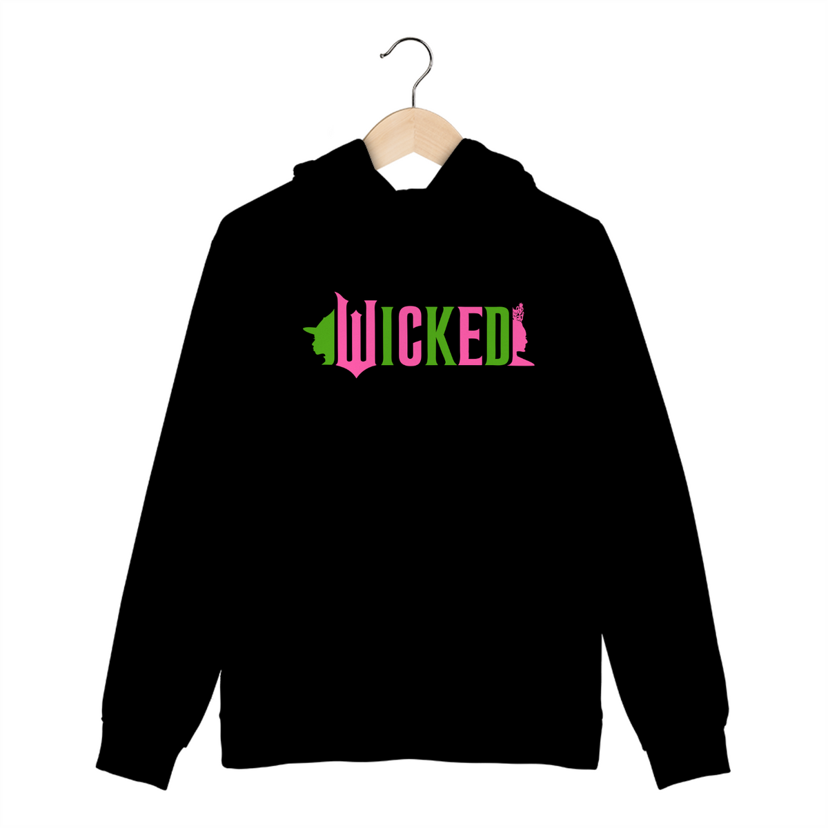 Nome do produto: Moletom Fechado - Wicked Movie (Pink And Green)