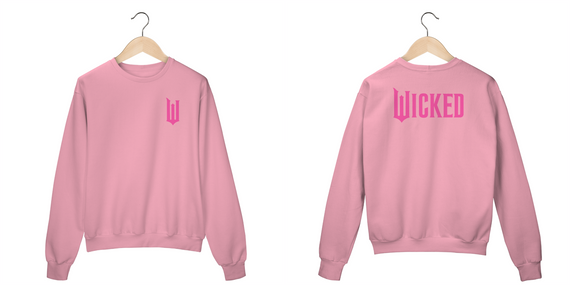 Moletom Fechado - Wicked Logo Lateral Pink (Frente e Costas)